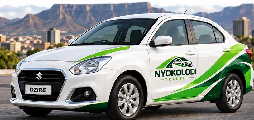 Nyokolodi Transit Suzuki Dzire Chauffeur Vehicle